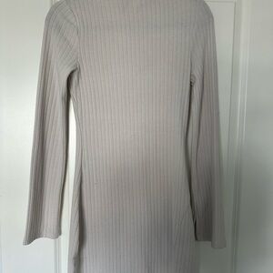 H&M Cream Ribbed Knit Dress